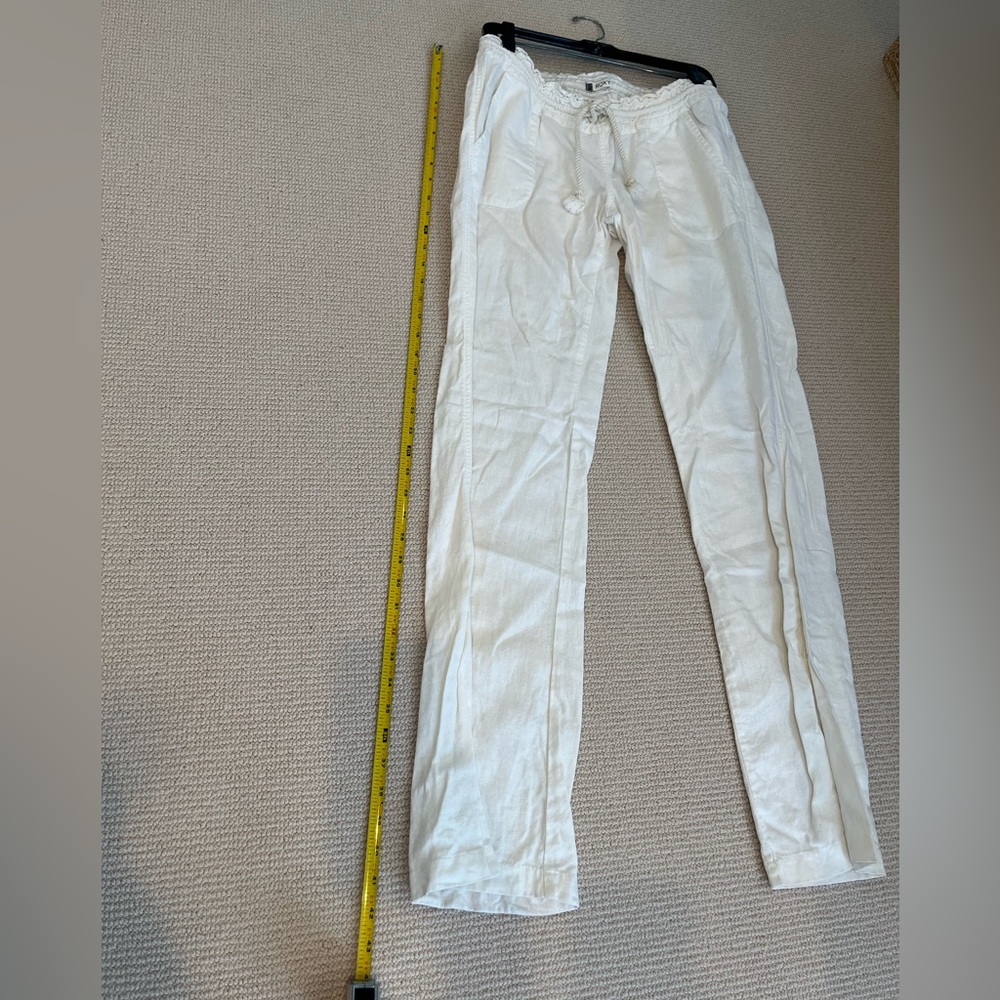 Roxy Linen Drawstring Pants Size M - image 4